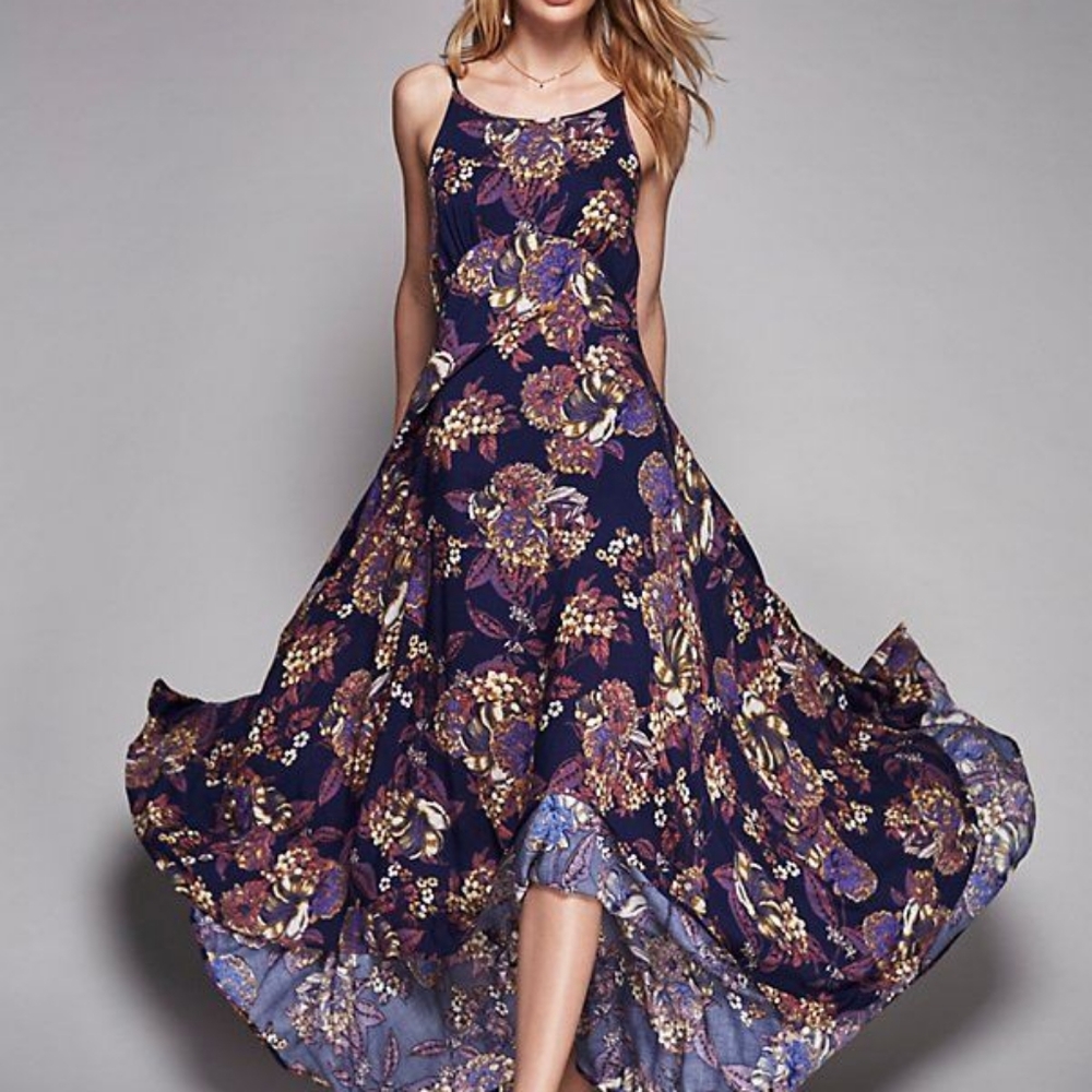 NWOT Free People Strawberry Lemonade Maxi Dress, Size 4